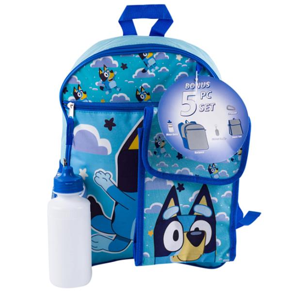 BLUEY 5 PIECE BACKPACK SET