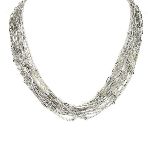 METAL LINK CHAIN LAYERED NECKLACE