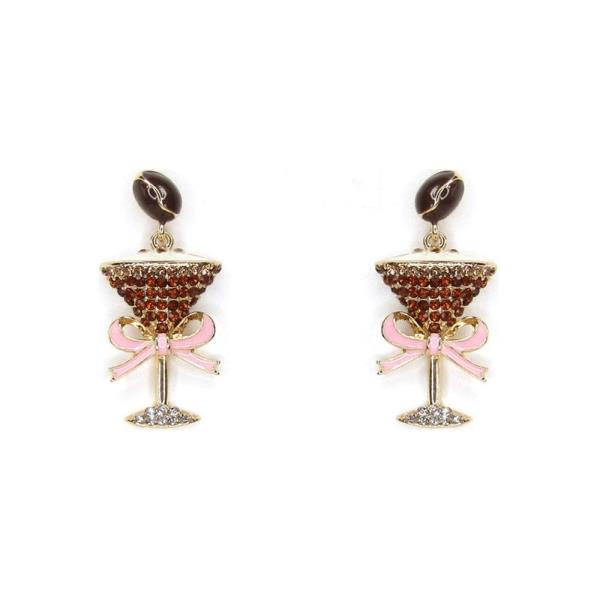 RHINESTONE COCKTAIL DANGLE EARRING