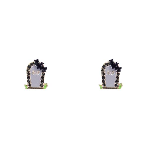 HALLOWEEN GRAVE STUD EARRING