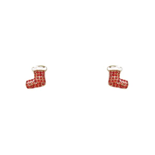 CHRISTMAS SOCKS STUD EARRING
