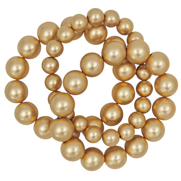 3 SET METAL BALL 10 & 15MM MIXED STRETCH BRACELET