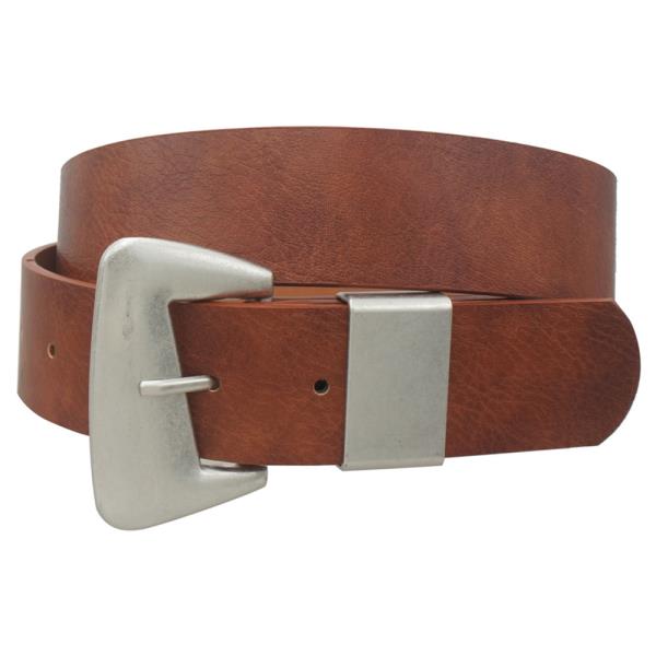 PLUS SIZE IRREGULAR ANGLED FAN FLAT BUCKLE LOOP BELT