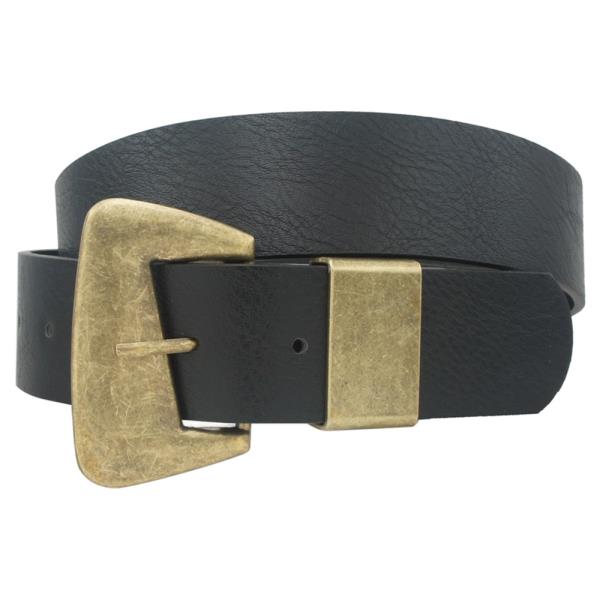PLUS SIZE IRREGULAR ANGLED FAN FLAT BUCKLE LOOP BELT