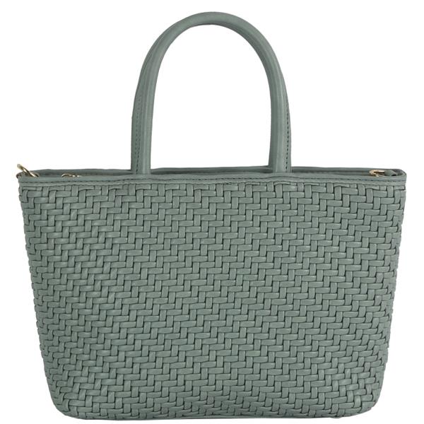SMOOTH WOVEN DESIGN HANDLE TOTE BAG