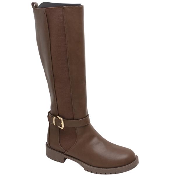 SMOOTH BUCKLE ZIPPER HEEL BOOTS 12 PAIRS
