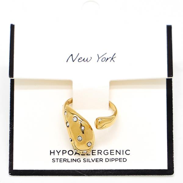 SECRET BOX SILVER DIPPED RHINESTONE RING