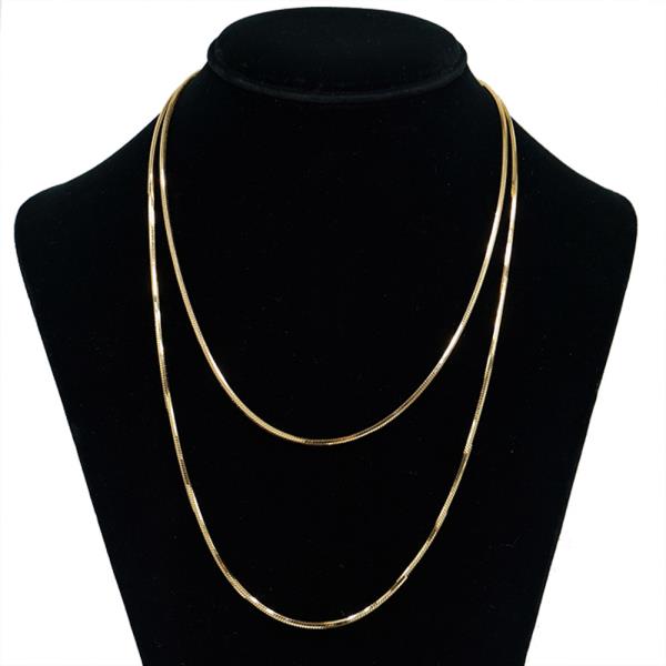 SECRET BOX 2 LAYERED METAL CHAIN NECKLACE