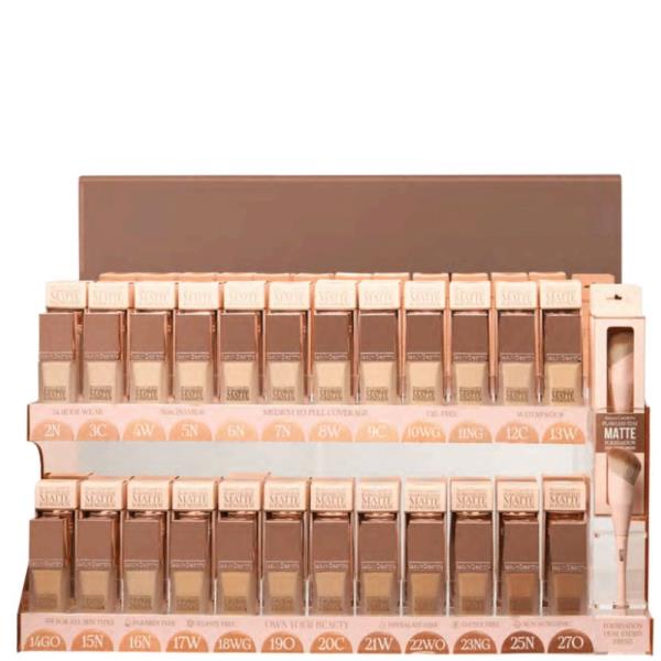 BEAUTY CREATION FOUNDATION BRUSH ACRYLIC DISPLAY SET