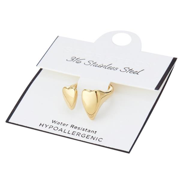 SECRET BOX 316 STAINLESS STEEL DOUBLE HEART RING
