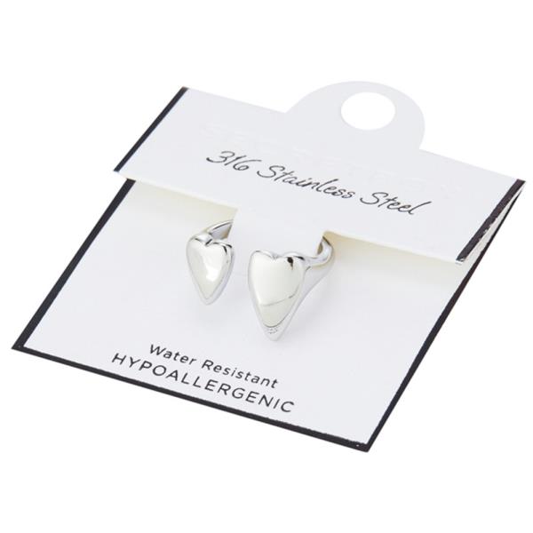 SECRET BOX 316 STAINLESS STEEL DOUBLE HEART RING