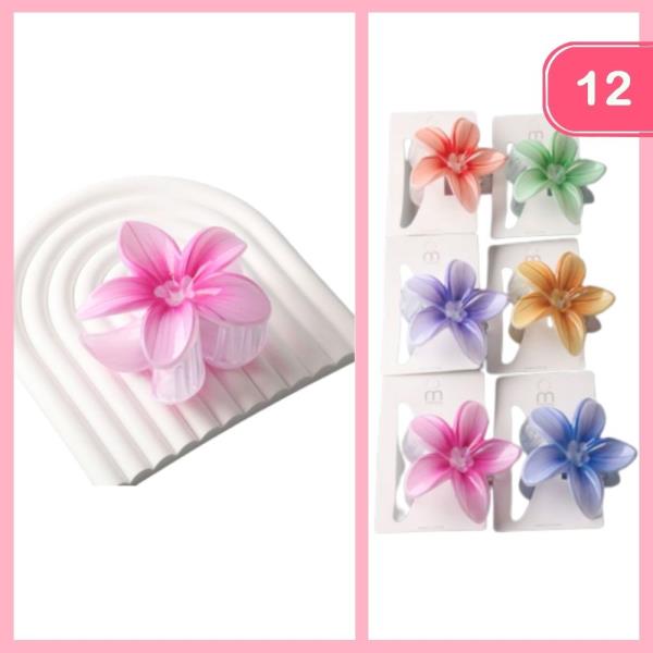 SPRAY PAINTED PLUMERIA CLAW CLIP (12 UNITS)