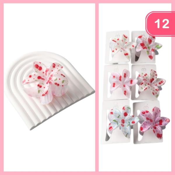 CHERRY PLUMERIA CLAW CLIP (12 UNITS)