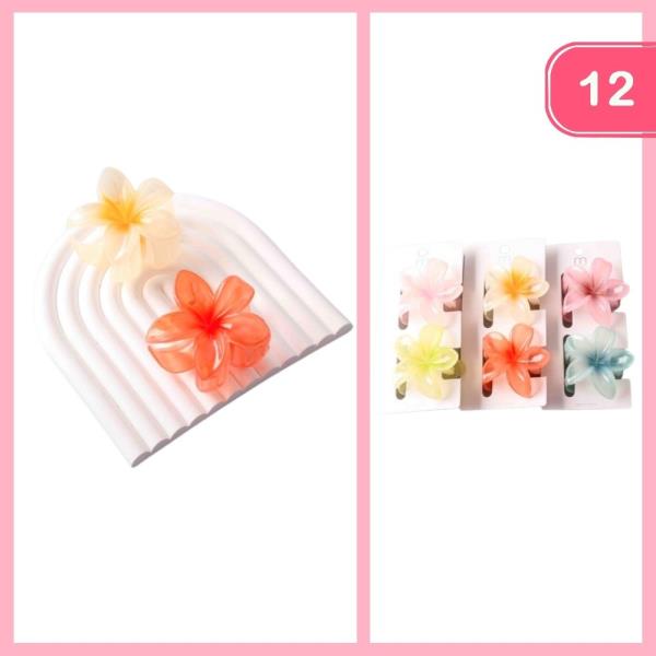 OPAQUE PLUMERIA CLAW CLIPS SET (12 UNITS)