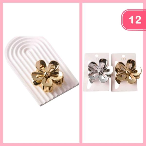 METALLIC LOOP DAISY CLAW CLIP (12 UNITS)