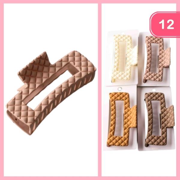 MATELASSE RECTANGLE CLAW CLIP (12 UNITS)