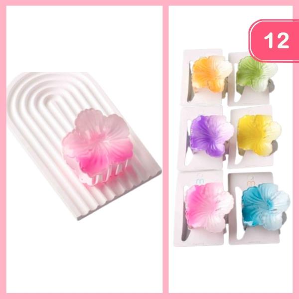 OMBRE HIBISCUS CLAW CLIP (12 UNITS)