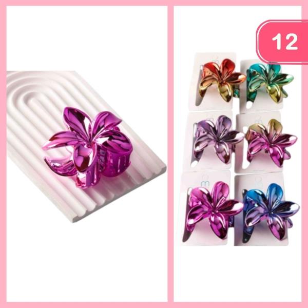METALLIC PLUMERIA CLAW CLIP (12 UNITS)