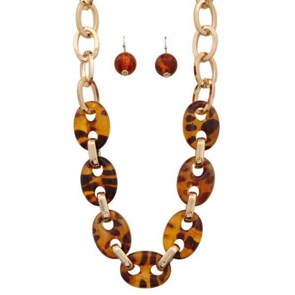 ACETATE OVAL LINK NECKLACE