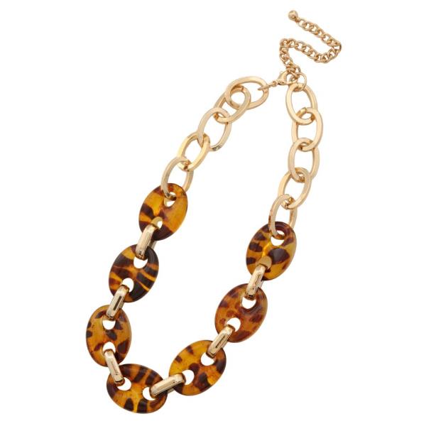ACETATE OVAL LINK NECKLACE
