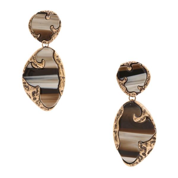 MARBLE PATTERN DANGLE EARRING