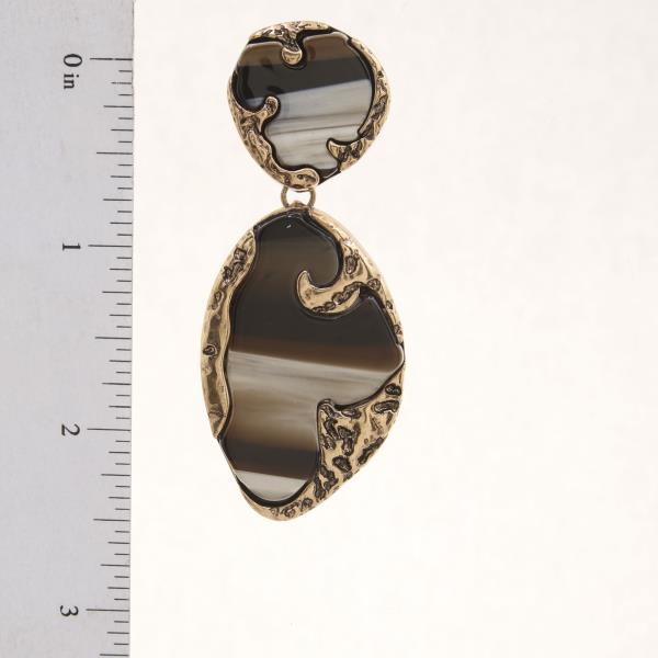 MARBLE PATTERN DANGLE EARRING