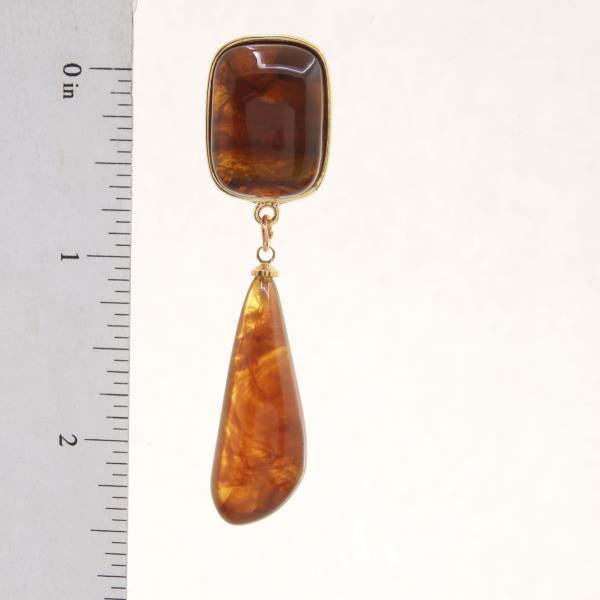 ACETATE TEARDROP SQUARE LINK DANGLE EARRING