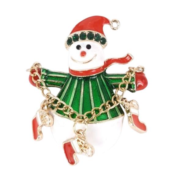 SNOWMAN BOOT CHARM BROOCH