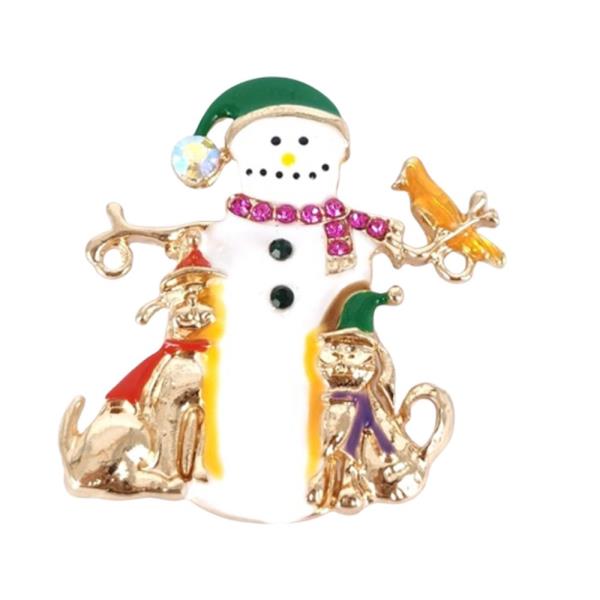 SNOWMAN BROOCH