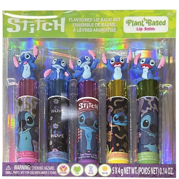 STITCH 5PC LIP BALM WITH MOLDED TOPPERS