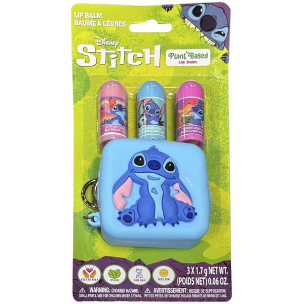 STITCH 3PC LIP BALM WITH SILICONE COIN BAG