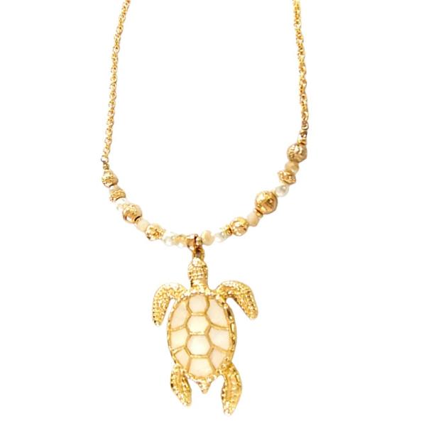 SEA TURTLE BEADED NECKLACE