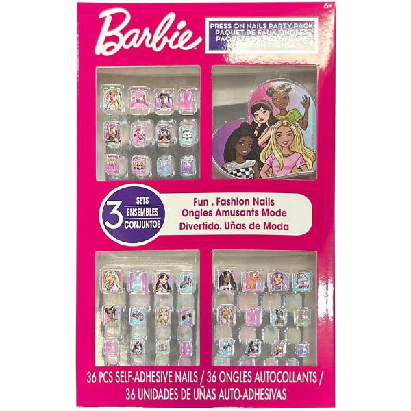 BARBIE 36PC PRESS ON NAIL DECORATION SET