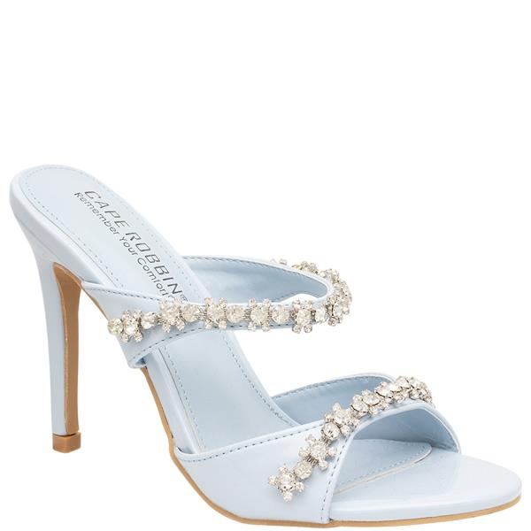 DOUBLE STRAP W RHINESTONE MULE 12 PAIRS