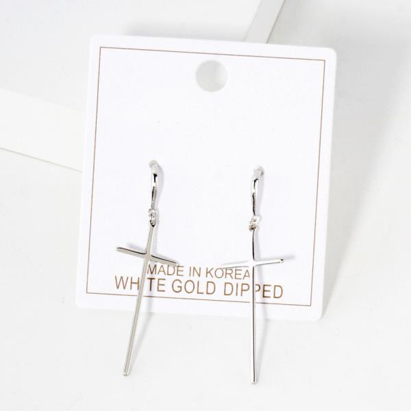 CROSS METAL GOLD DIPPED EARRING