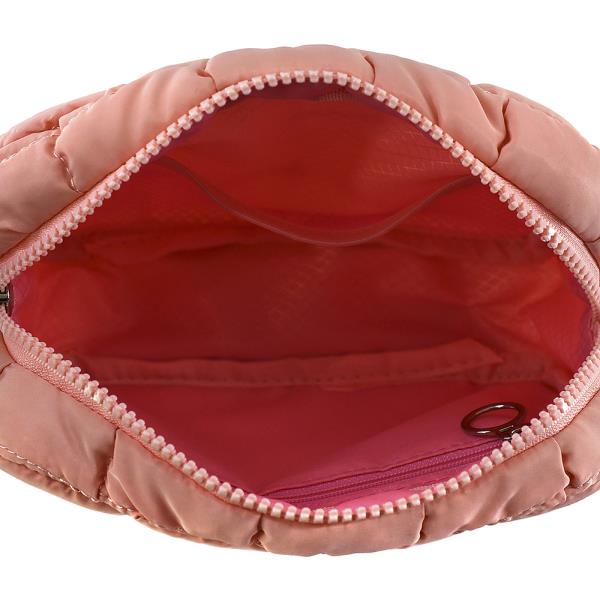 SQUARE CUSHION QUILTED ZIPPER BAG