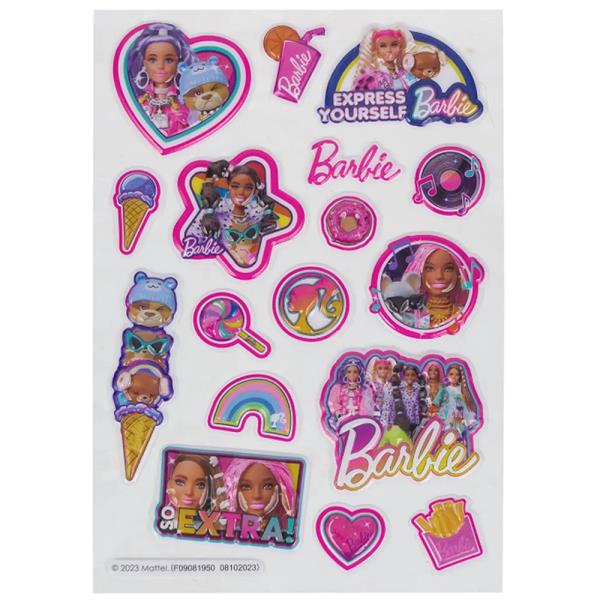 BARBIE PUFFY 17PC STICKERS