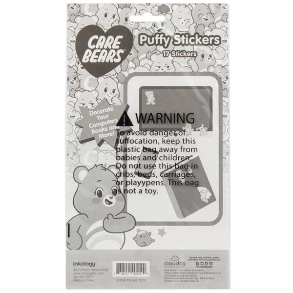 CAREBEARS PUFFY 17PC STICKERS
