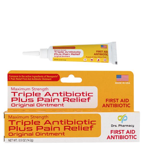 DRS PHARMACY MAXIMUM STRENGTH TRIPLE ANTIBIOTIC PLUS PAIN RELIEF ORIGINAL OINTMENT