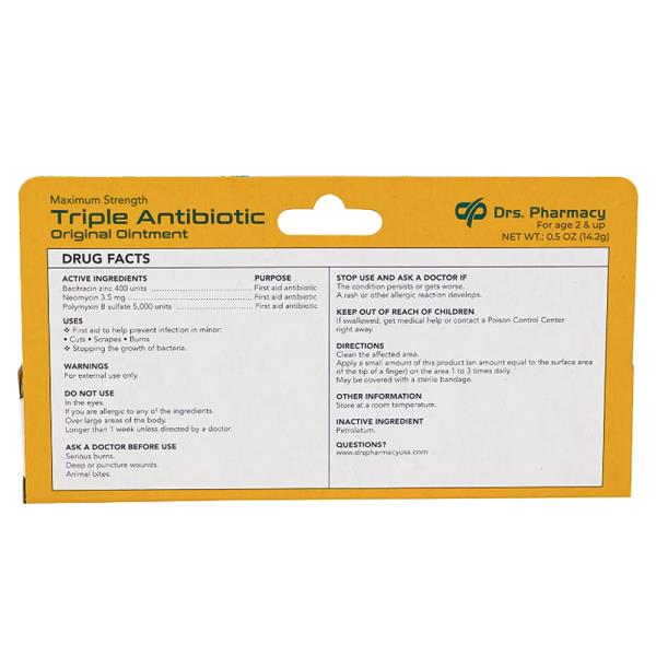 DRS PHARMACY MAXIMUM STRENGTH TRIPLE ANTIBIOTIC ORIGINAL OINTMENT