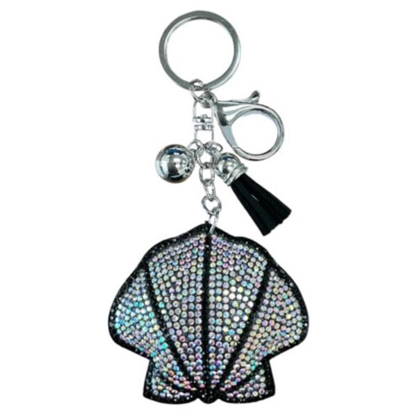 RHINESTONE SEASHELL KEYCHAIN