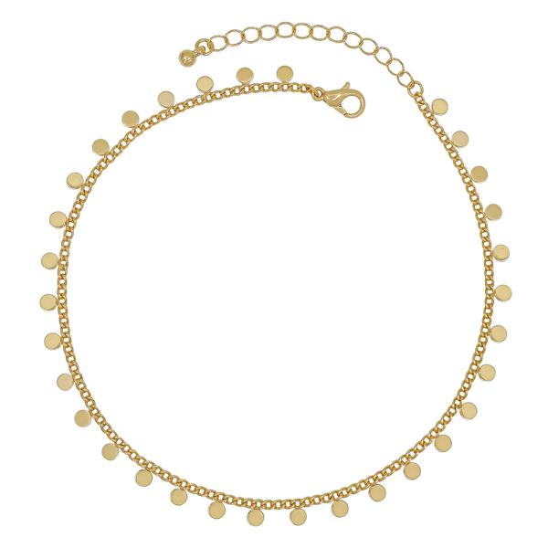 CHAIN WITH CIRCLE CHARMS METAL ANKLET