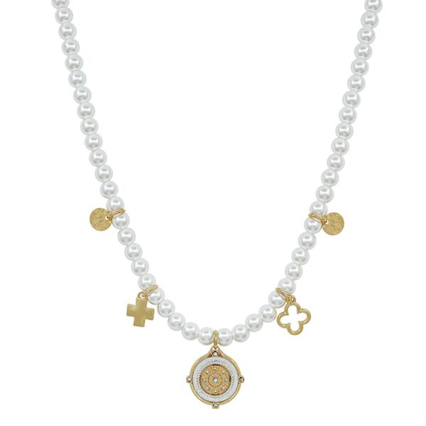 6MM PRL BODY MULTI CHARM COIN PD SN