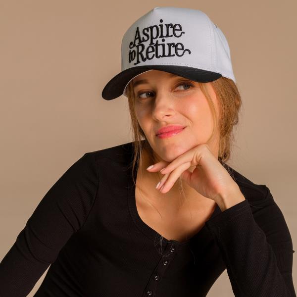 CC ASPIRE TO RETIRE TRUCKER CAP