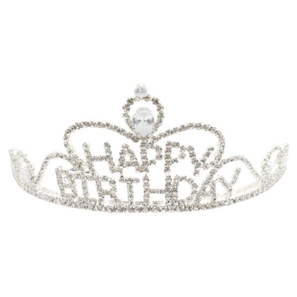 RHINESTONE HAPPY BIRTHDAY CROWN TIARA