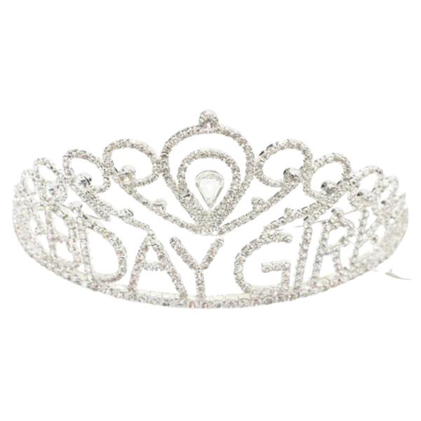 RHINESTONE HAPPY BIRTHDAY GIRL CROWN TIARA