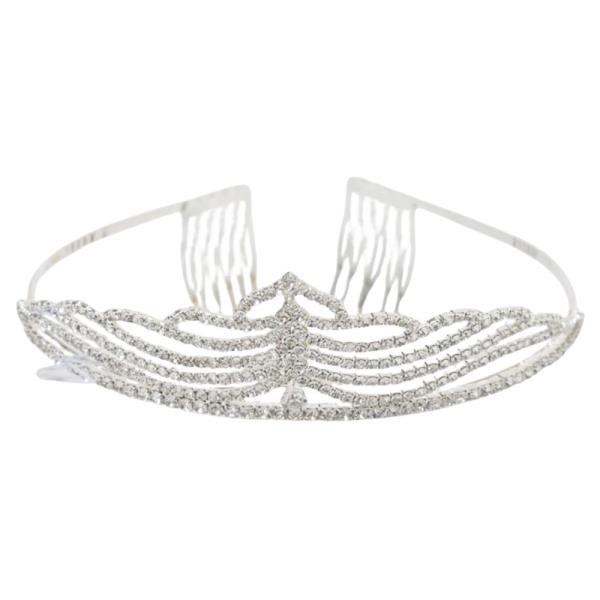 RHINESTONE CROWN TIARA