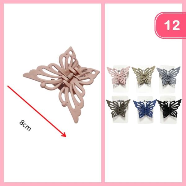 BUTTERFLY HAIR CLAW CLIP (12 UNITS)