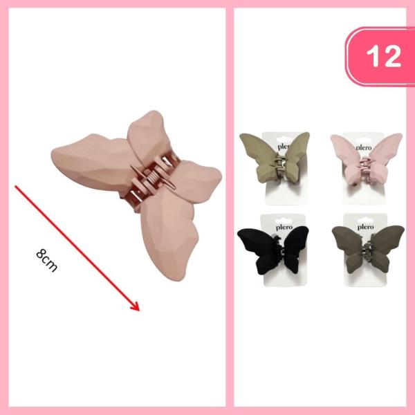 BUTTERFLY HAIR CLAW CLIP (12 UNITS)