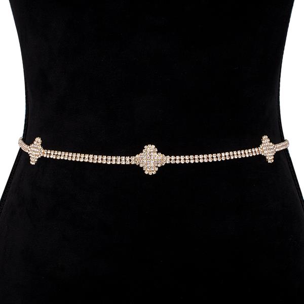 RHINESTONE FASHION HOOK BELT